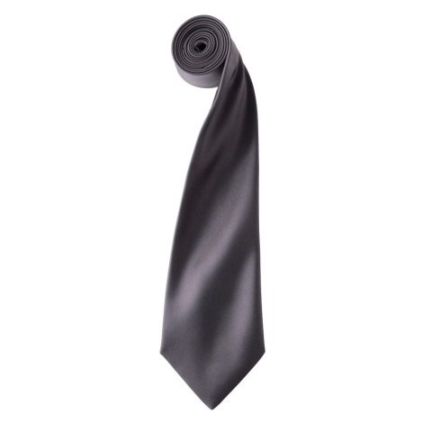 Premier Workwear Saténová kravata - Tmavošedá