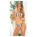 Sexy Sporty Multicolour Stripes Bikini pink 42