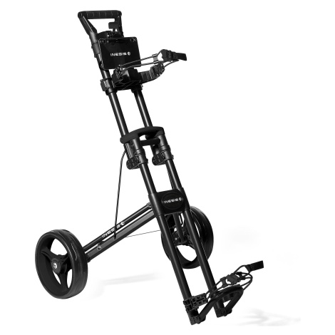 INESIS Skladný 2-kolesový golfový vozík ČIERNA