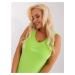Light green women's sleeveless top plus sizes