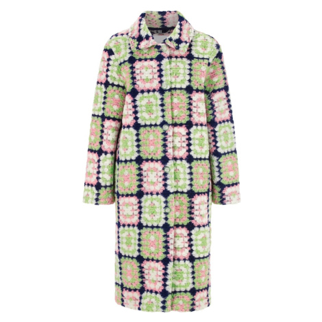 Rich & Royal Prechodný kabát  modrá / trávovo zelená / ružová / biela