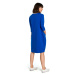 B083 Oversized šaty s predným vreckom - kráľovská modrá