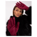 Burgundy, elegant women's gloves