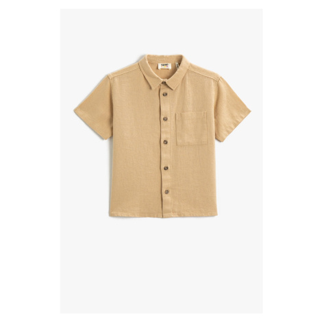 Koton Linen Blend Shirt Short Sleeve