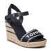 Tommy Hilfiger Espadrilky Seasonal Webbing Wedge FW0FW07088 Tmavomodrá