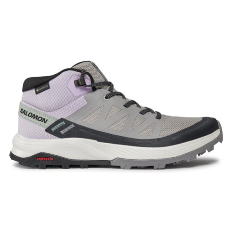 Salomon Trekingová obuv Outrise Mid GORE-TEX L47160600 Čierna