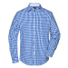 James & Nicholson Pánska kockovaná košeľa JN617 - Kráľovská modrá / biela