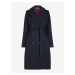 Tmavomodrý dámsky trenčkot Tommy Hilfiger Cotton Classic Trench