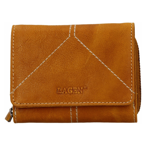 Dámska kožená peňaženka Lagen Amy - žltá