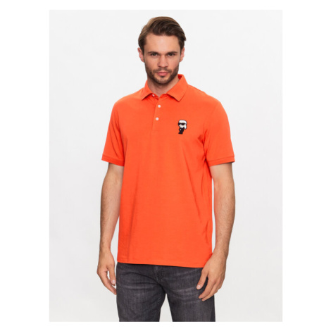 KARL LAGERFELD Polokošeľa 745022 532221 Oranžová Regular Fit