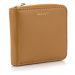 PEŇAŽENKA GANT LEATHER ZIP WALLET CINNAMON BROWN