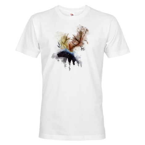 Pánské tričko Jeleň - tričko pre milovníkov zvierat