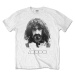 Frank Zappa tričko Thin Logo Portrait Biela