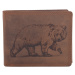 Pánska peňaženka MERCUCIO svetlohnedá vzor 20 medveď 2911908