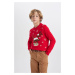 DEFACTO Boy's New Year Themed Crew Neck Sweater