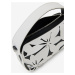 Čierno-biela dámska kvetovaná kabelka Desigual Onyx Narbonne Mini