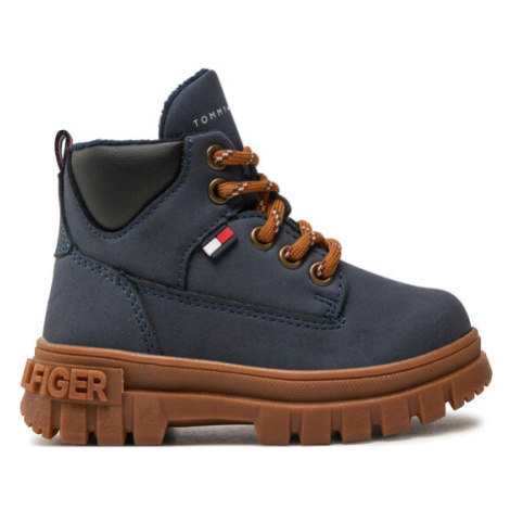 Tommy Hilfiger Outdoorová obuv Lace Up Bootie T1X5-33705-1269800 Tmavomodrá