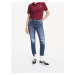 Tommy Jeans Rifle - HIGH RISE SLIM IZZY CROP BTSM modré