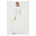 Šaty Ivy Oak biela farba, maxi, áčkový strih