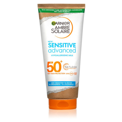 Garnier Ambre Solaire Sensitive Advanced opaľovacie mlieko pre citlivú pokožku SPF 50+