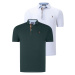 DUAL SET T8582 DEWBERRY MENS T-SHIRT-WHITE-GREEN