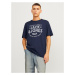 JACK & JONES Tričko 'JJJEANS'  námornícka modrá / biela