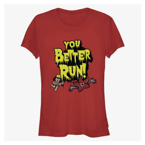 Queens Netflix Stranger Things - Better Run Women's T-Shirt Red