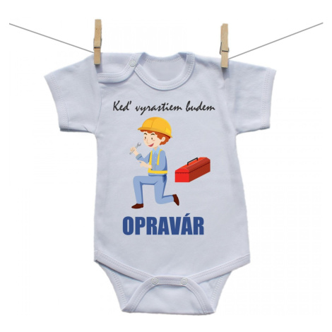 Boodyy Body s krátkym rukávom Keď vyrastiem budem opravár 98