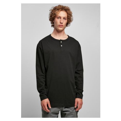 Bio Oversized Henley Longsleeve Black Urban Classics