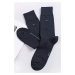 Tmavomodré pánske vysoké ponožky Classic - dvojbalenie