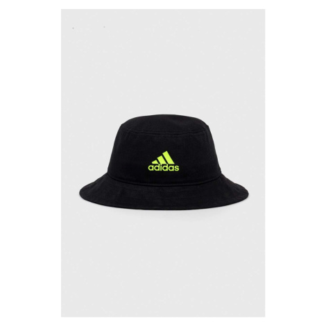 Detský bavlnený klobúk adidas Performance čierna farba, bavlnený