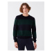 LC Waikiki Crew Neck Long Sleeve Color Block Men's Knitwear Sweater