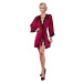 DKaren Housecoat Viola Crimson