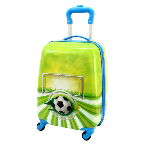 Zelený detský kufor na kolieskach "Ball" - veľ. M