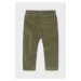 Detské manšestrové nohavice Mayoral zelená farba, jednofarebné