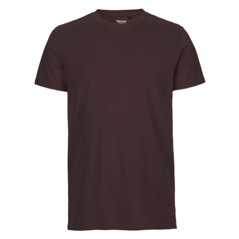 Neutral Pánske tričko Fit z organickej Fairtrade bavlny - Hnedá