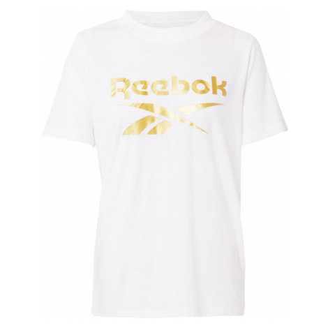 Reebok Tričko  zlatá / biela