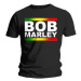 Bob Marley tričko Rasta Band Block Čierna