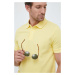 Bavlnené polo tričko BOSS žltá farba, jednofarebný, 50468301