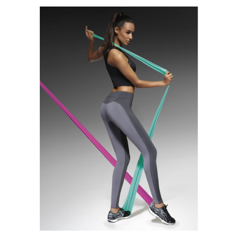 Bas Bleu VICTORIA two-tone sports leggings made of combined materials