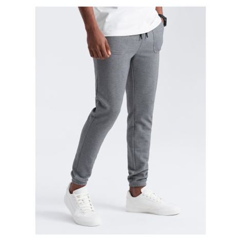 Ombre Men's structured knit sweatpants - graphite