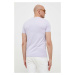 Bavlnené tričko Polo Ralph Lauren fialová farba, jednofarebné
