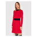 Hugo Úpletové šaty Sumery 50465784 Červená Slim Fit