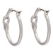 Coach Náušnice Signature Hoop Earrings 37408160RHO030 Strieborná