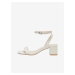 Women's creamy heeled sandals ONLY Hanna-1 - Women