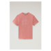 Tričko Woolrich Light Garment Dyed T-Shirt Žltá