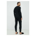 Pyžamové nohavice Polo Ralph Lauren pánske, čierna farba, jednofarebná, 714899616