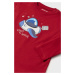 Detské bavlnené tričko s dlhým rukávom Mayoral červená farba, s potlačou