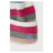 Detská čiapka United Colors of Benetton ružová farba biela, z tenkej pleteniny,