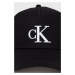 Bavlnená čiapka Calvin Klein Jeans čierna farba, s nášivkou